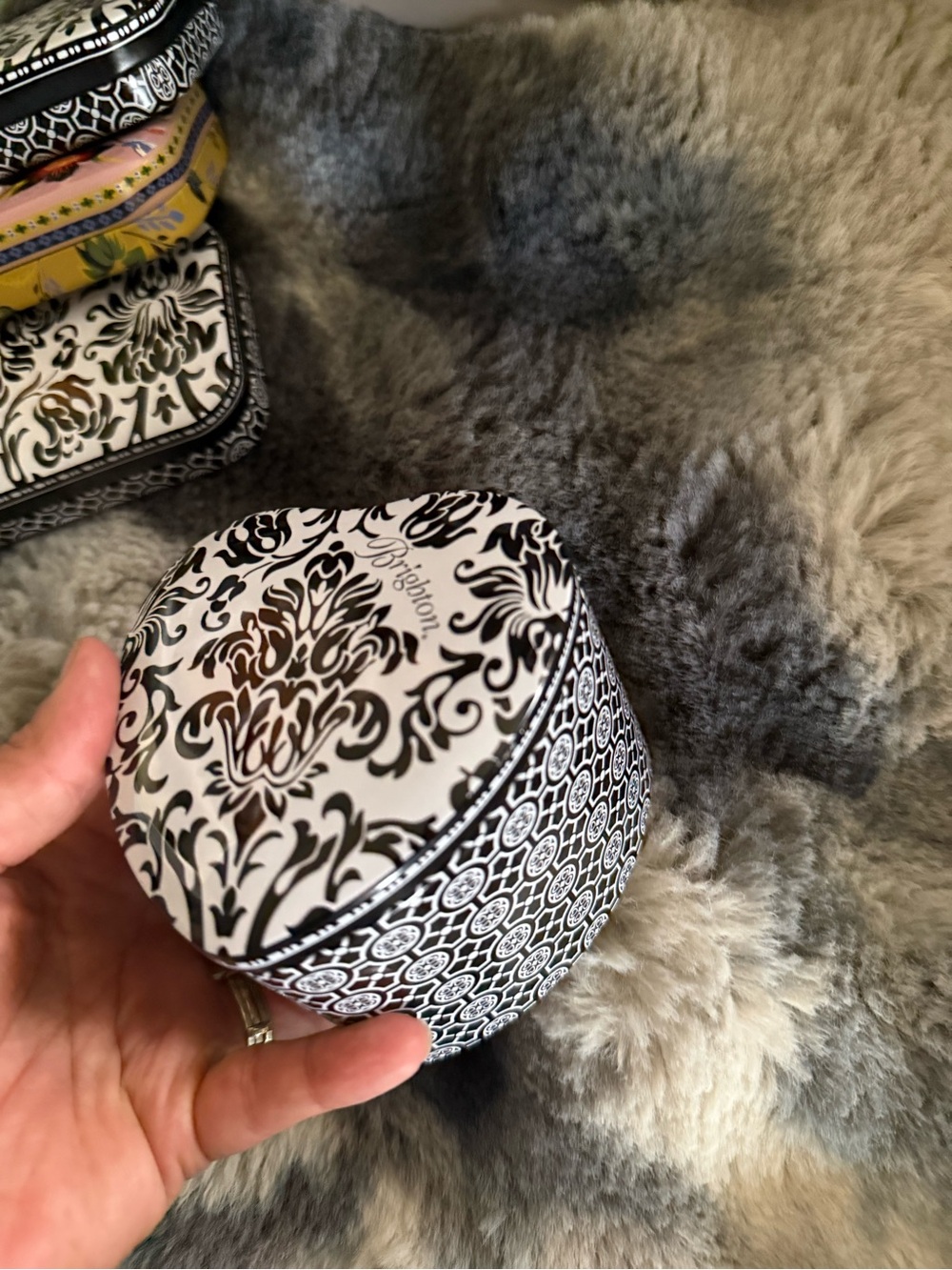 Brighton Black and White Patterned Decorative Box